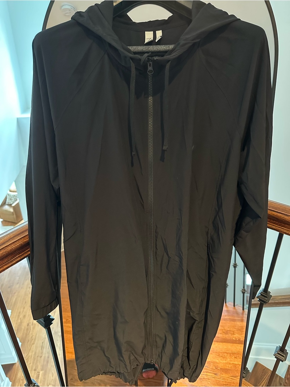 Zella Black Hooded Windbreaker Jacket